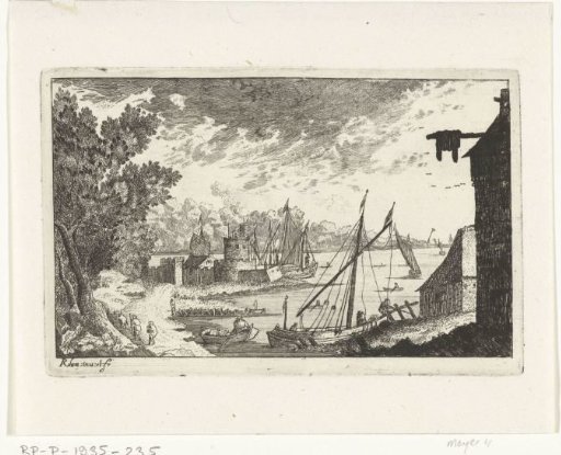 Fishing harbour with a ship coming alongside