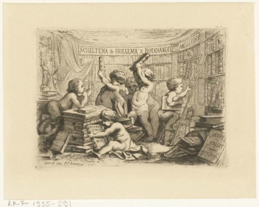 Address Card for Bookshop Scheltema and Holkema