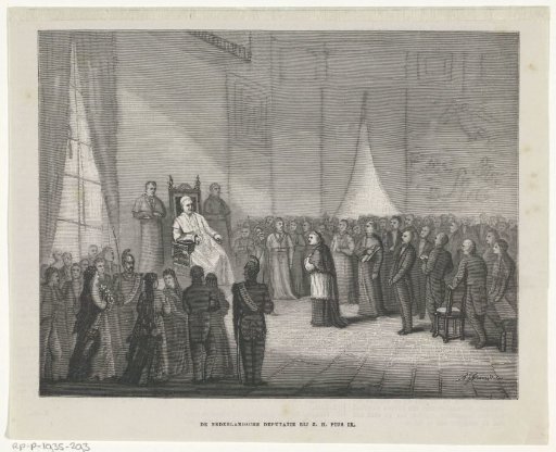 The Dutch deputation at His Holiness Pius IX