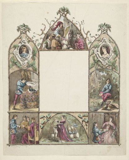 Wish Letter with Figures from the Fairy Tale The White Snake