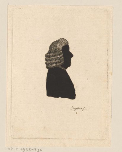Silhouette portrait of Johannes Petrus van Horstok