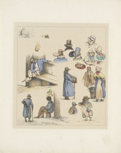 Figure studies (first sheet), 1833