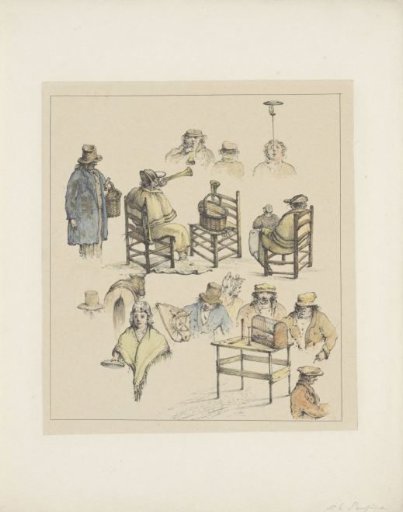 Figure studies (sixth sheet), 1833