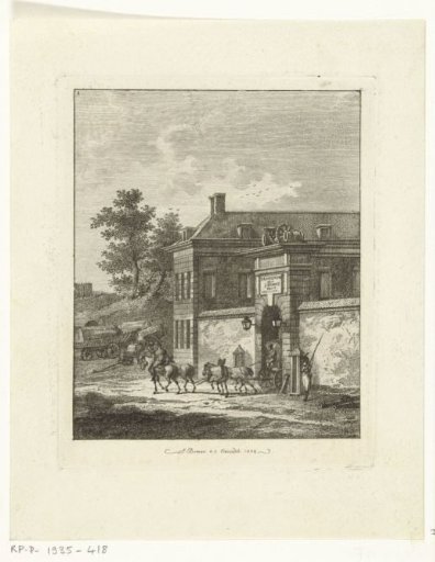 Gate of a fort with a carriage