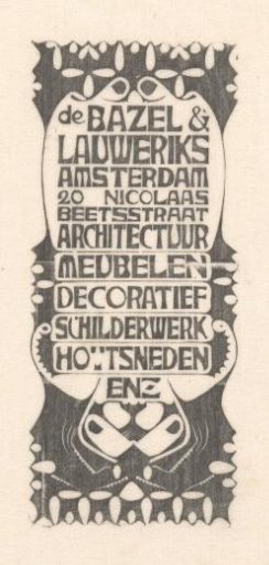 Advertisement of Karel de Bazel and Mathieu Lauweriks