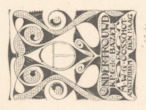 Marriage Banns Card of Karel de Bazel and Maria Oosschot