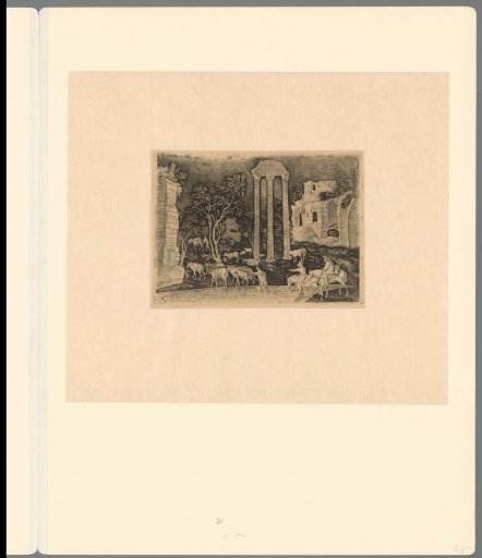 Landscape with Cattle and Classical Ruins