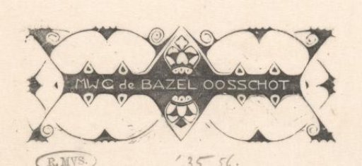 Visiting card Maria Wilhelmina Gesina de Bazel-Oosschot