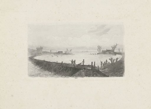 Embankment of the breach at Speet, 1855