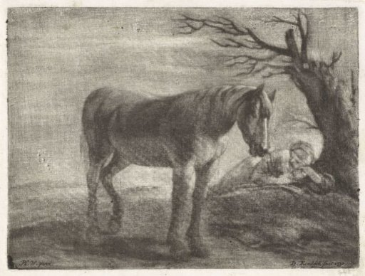 Landscape with a Horse and a Sleeping Woman