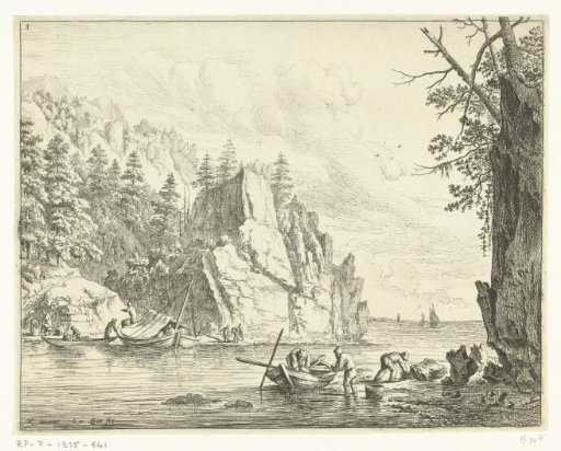 River Landscape with Fishermen