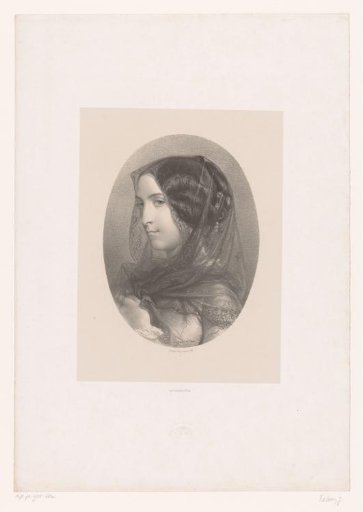 Head of a woman with veil