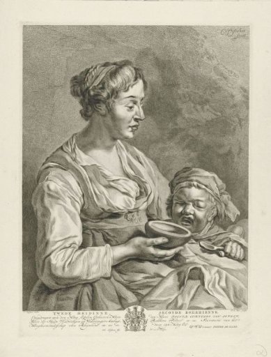 Mother feeding her child