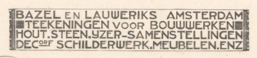 Letterhead of Karel de Bazel and Mathieu Lauweriks
