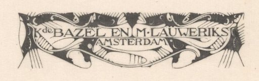 Letterhead of Karel de Bazel and Mathieu Lauweriks
