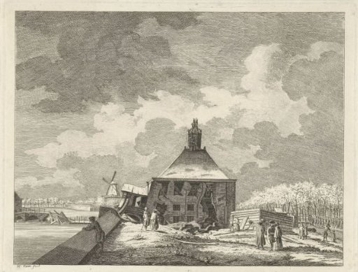 View of the Sunk First Muiderpoort in Amsterdam from the Rampart