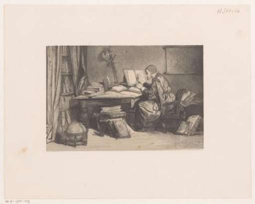 Scholar in his study