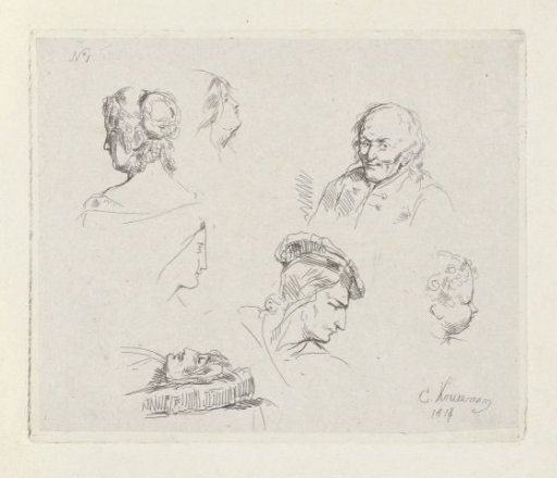 Study sheet with various heads