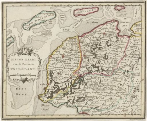 Map of Friesland