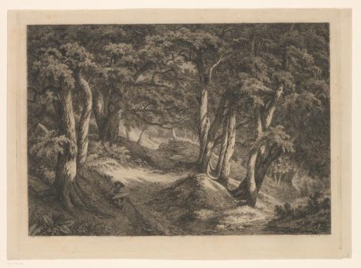 Wooded landscape with a draftsman