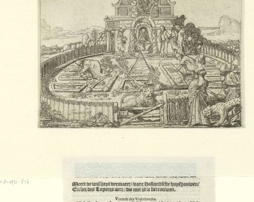 Allegory on the untrustworthiness of Spain and the freedom and prosperity of the Seven Provinces: the Dutch Garden
