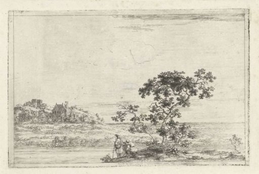 Landscape with figures by a tree