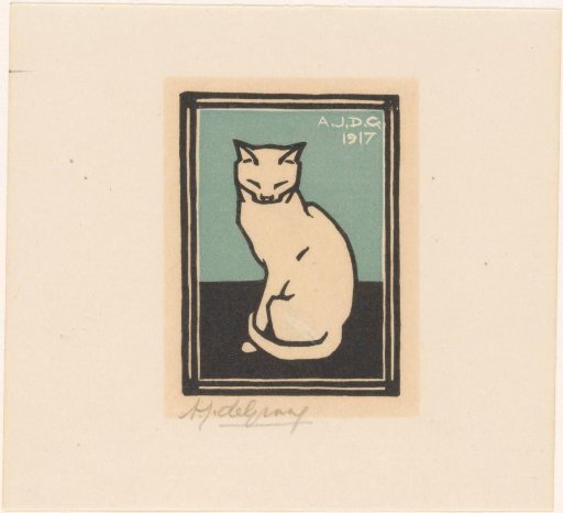 Seated Cat with Closed Eyes