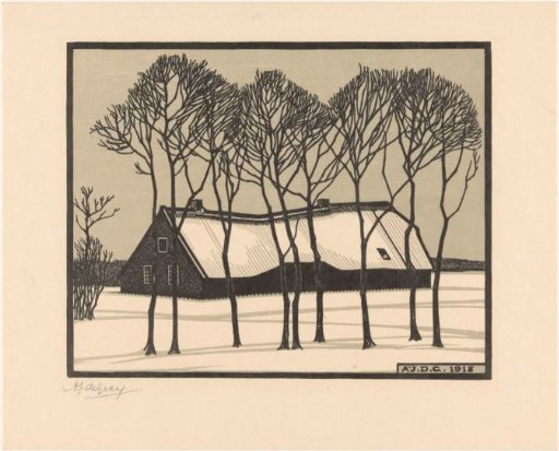 Farmhouse in the Snow
