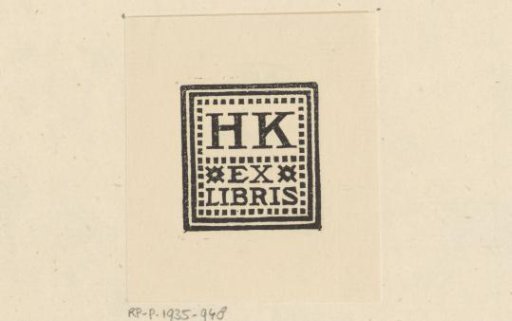 Ex libris of H.K.