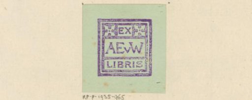 Ex libris of A.E.v.W.