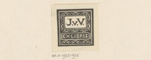 Ex libris of J.v.V.
