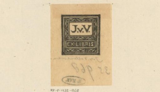 Ex libris of J.v.V.