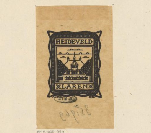 Ex libris of Huize Heideveld, Laren