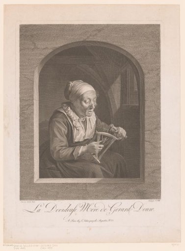 Woman winding yarn on a reel
