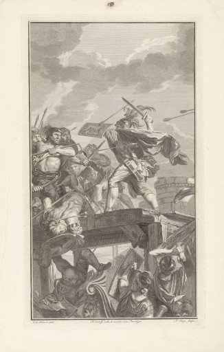 Horatius Cocles Defends Himself on the Bridge