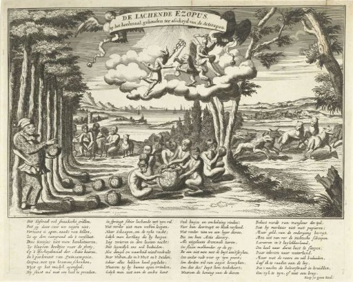The laughing Aesopus at the coal meal at the farewell of the Acteapen, 1720