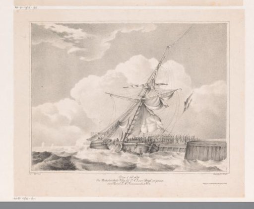 Ship of Commander Van Speyk Just Before the Explosion