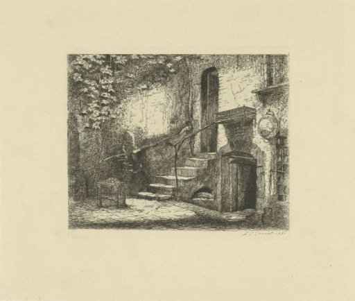 Courtyard with staircase