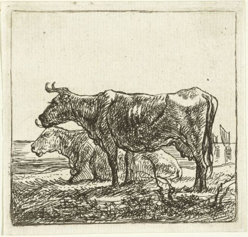 Two Cows on a Riverbank
