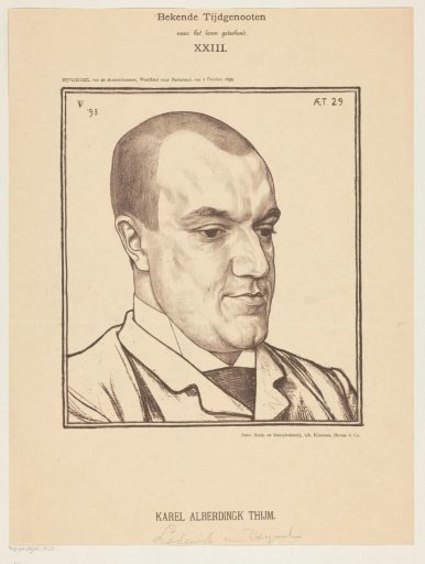 Portrait of Lodewijk van Deyssel at the age of 29