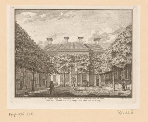 View of the courtyard of the Sint-Jorishof in Amsterdam