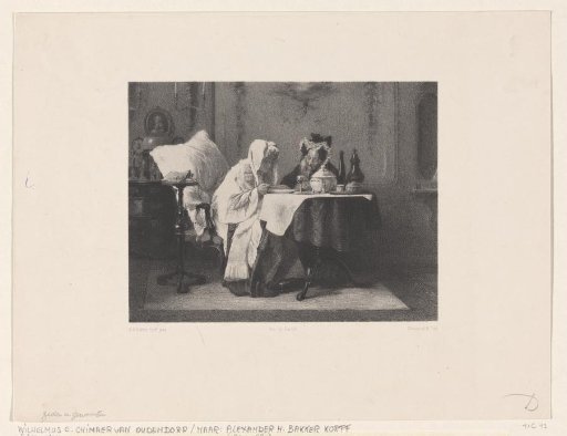 Two Old Women Eating Soup