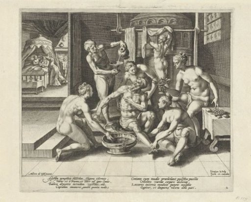 Rich man in the bath
