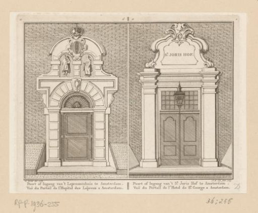 Gate of the Lepers' Hospital and of the St. Jorishof, the former Lepers' Hospital, in Amsterdam