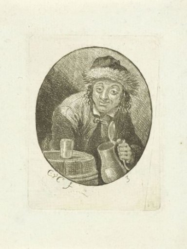 Man with a Pitcher and Glass