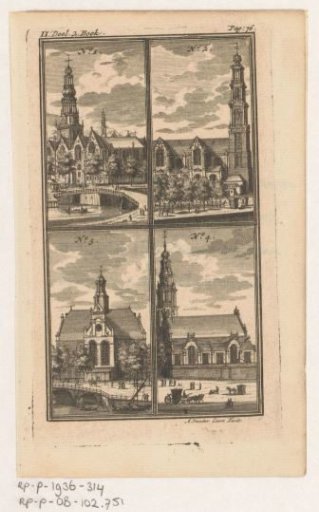 Four Different Churches in Amsterdam