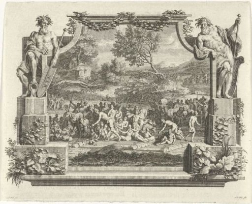 Flood of the Rhine and the Waal