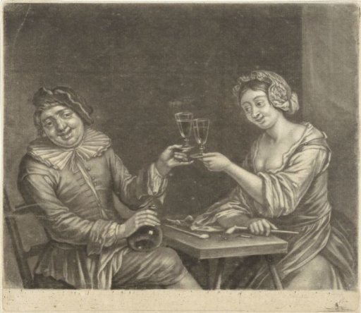 Toasting couple