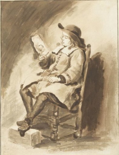 Young man reading