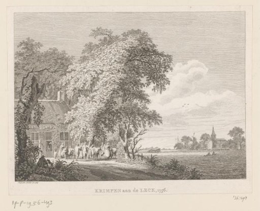 View of the ferry house in Krimpen aan de Lek, 1756